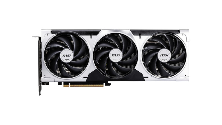 A close-up of an MSI GeForce RTX 3050 graphics card on a clean white background.