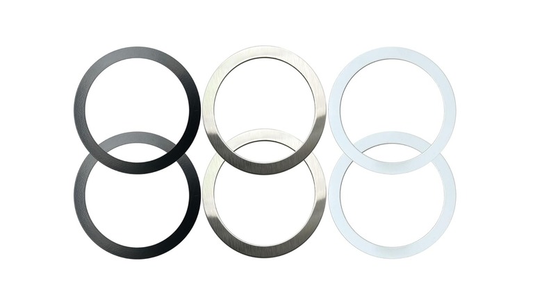 A set of black and silver Aothey metal adapter rings displayed against a clean white background.