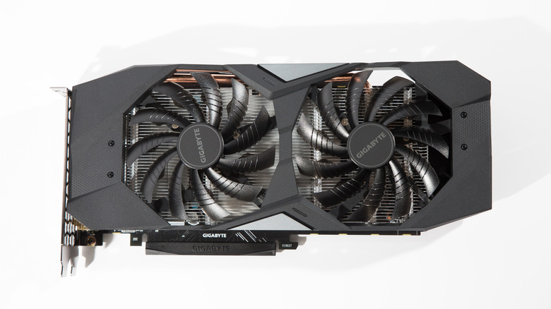 An older generation Nvidia RTX 2060 graphics card displayed on a white background.