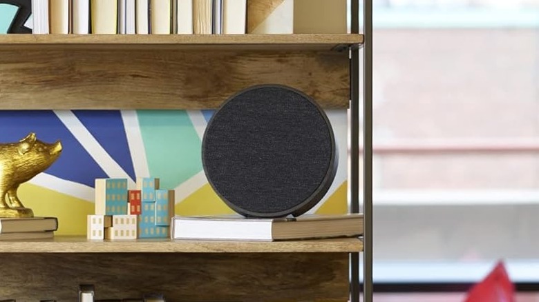 The Tivoli Audio Sphera speaker displayed on a bookshelf.