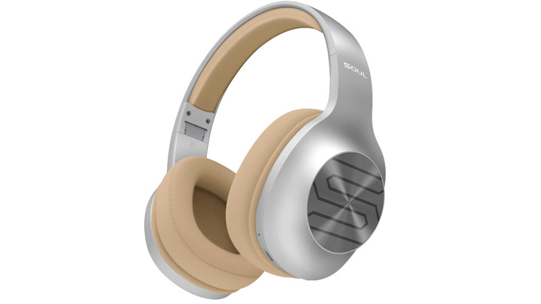 Soul Electronics Ultra Wireless headphones in a dark grey finish.