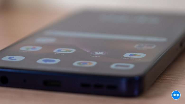 The 6.8-inch 120Hz display of the Moto G Power (2026) shown from the front.