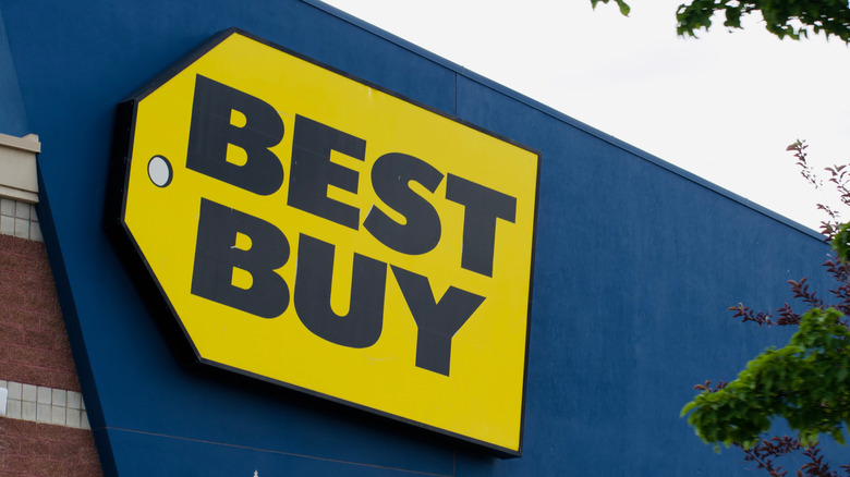 The exterior of a Best Buy retail store.