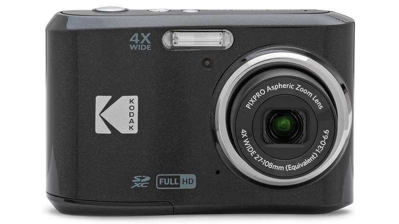 The compact Kodak Pixpro FZ45 camera shown from the front.