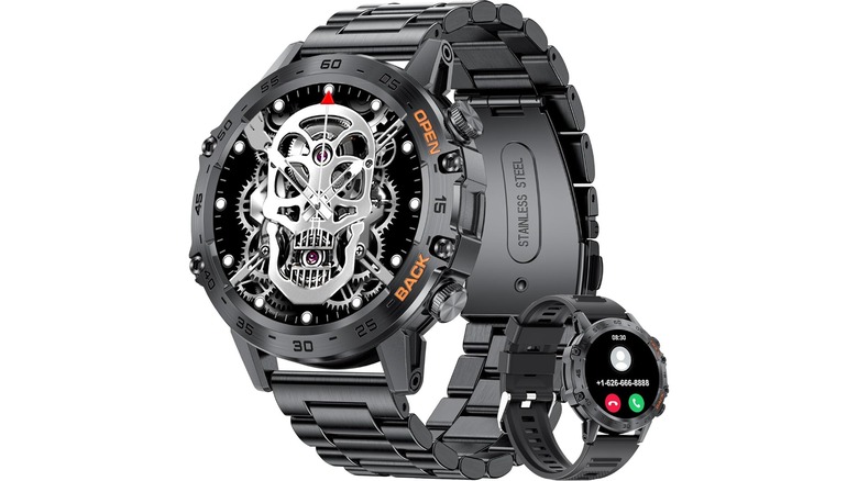 A ruggedized Sunkta Military Smartwatch designed for outdoor durability.