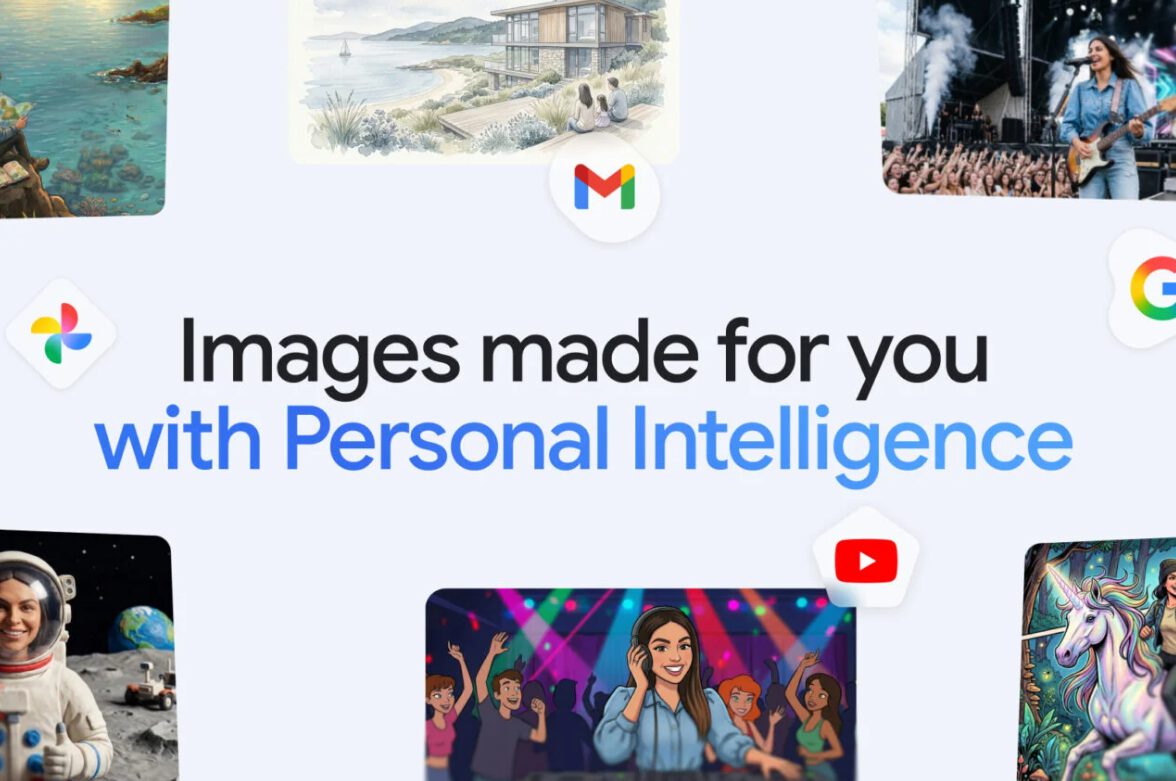 The Nano Banana 2 interface showing personalized image generation prompts within Google Photos.