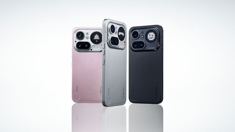 Nothing Phone 4a Pro showing its transparent back design and Glyph lighting system.