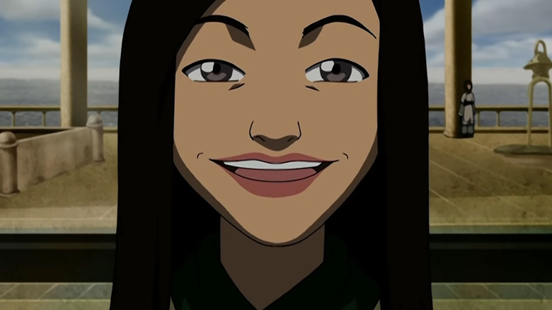 Joo Dee talking to Aang and his friends upon their arrival in the Earth Kingdom capital.