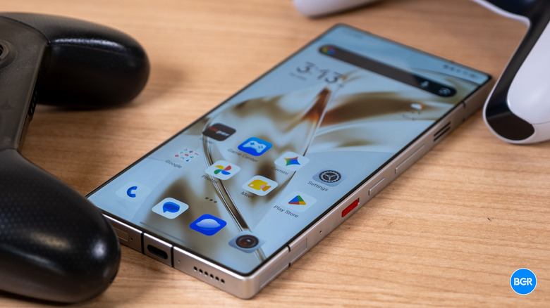 The front view of the RedMagic 11S Pro showing a full-screen display without a notch.