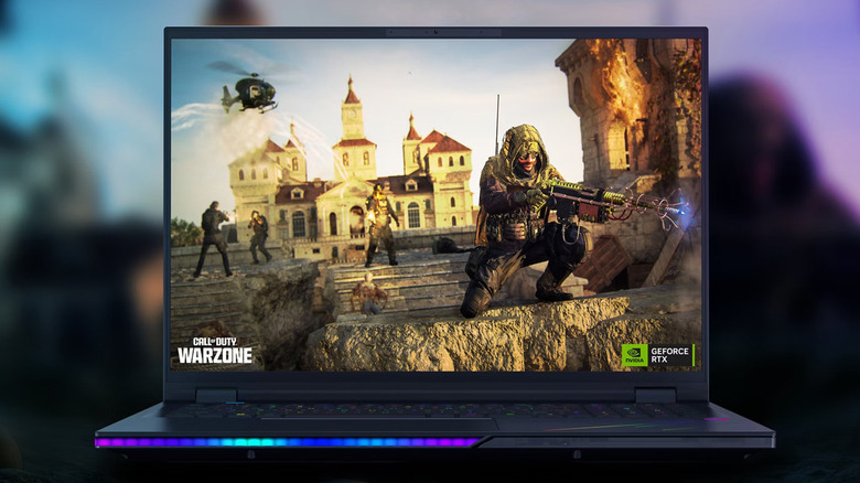The Acer Predator Helios 18 AI displaying a fast-paced shooter game with high graphical fidelity.